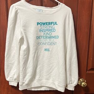 Talbots Cream Motivational Women's Sweater